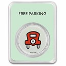 2024 Samoa 1 oz Silver Monopoly Board Space: Free Parking w/ TEP