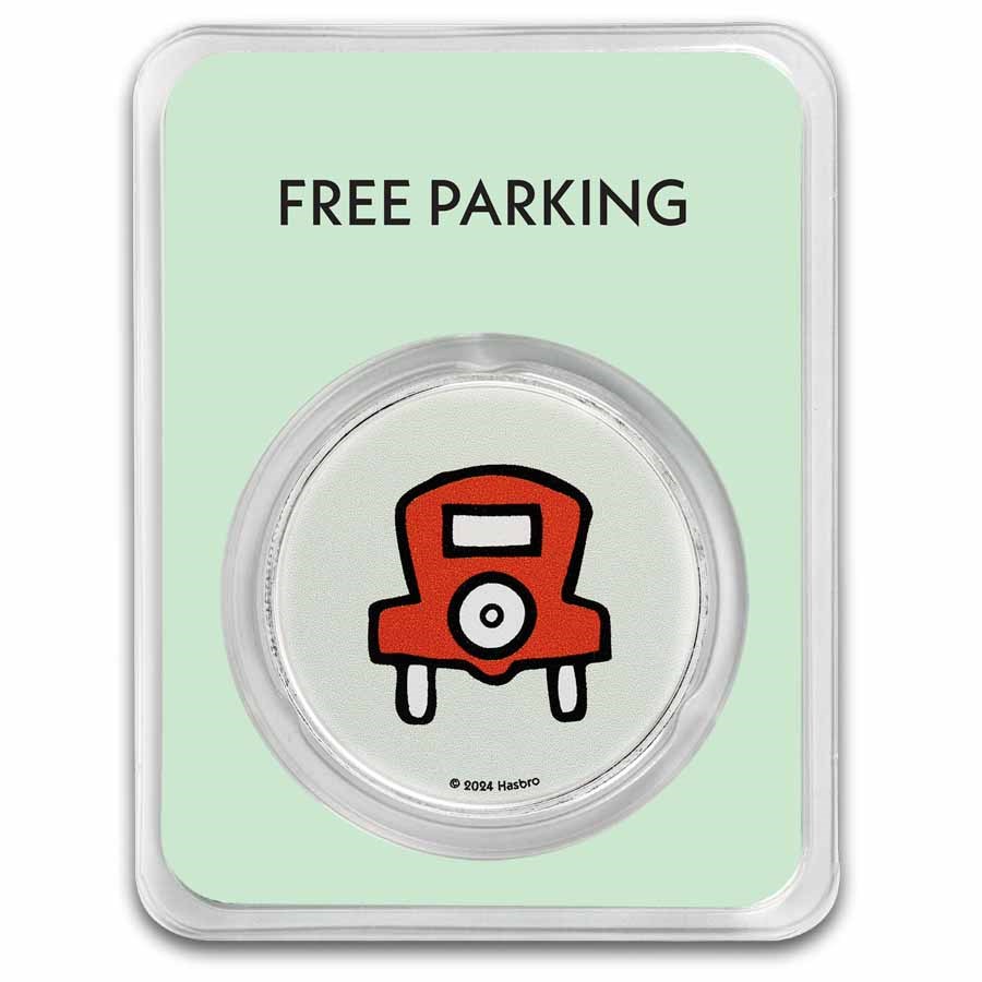 2024 Samoa 1 oz Silver Monopoly Board Space: Free Parking w/ TEP