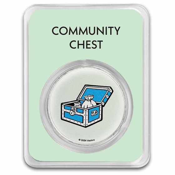2024 Samoa 1 oz Silver Monopoly Community Chest with TEP 2024 Samoa 1 oz Silver Monopoly Community Chest with TEP