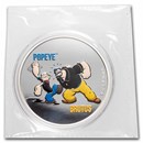 2024 Samoa 1 oz Silver Popeye and Brutus Colorized BU