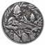 2024 Samoa 1 oz Silver Space Alien Battle Antique