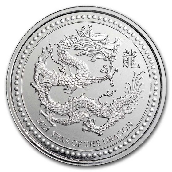 2024 Samoa 2 oz Silver 5 Tala Year of the Dragon BU (Off-Quality)