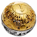 2024 Samoa 2 oz Silver Sun & Moon Filigree Spherical Coin