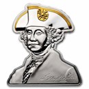 2024 Samoa 3 oz Silver 225 Years George Washington Shape Coin