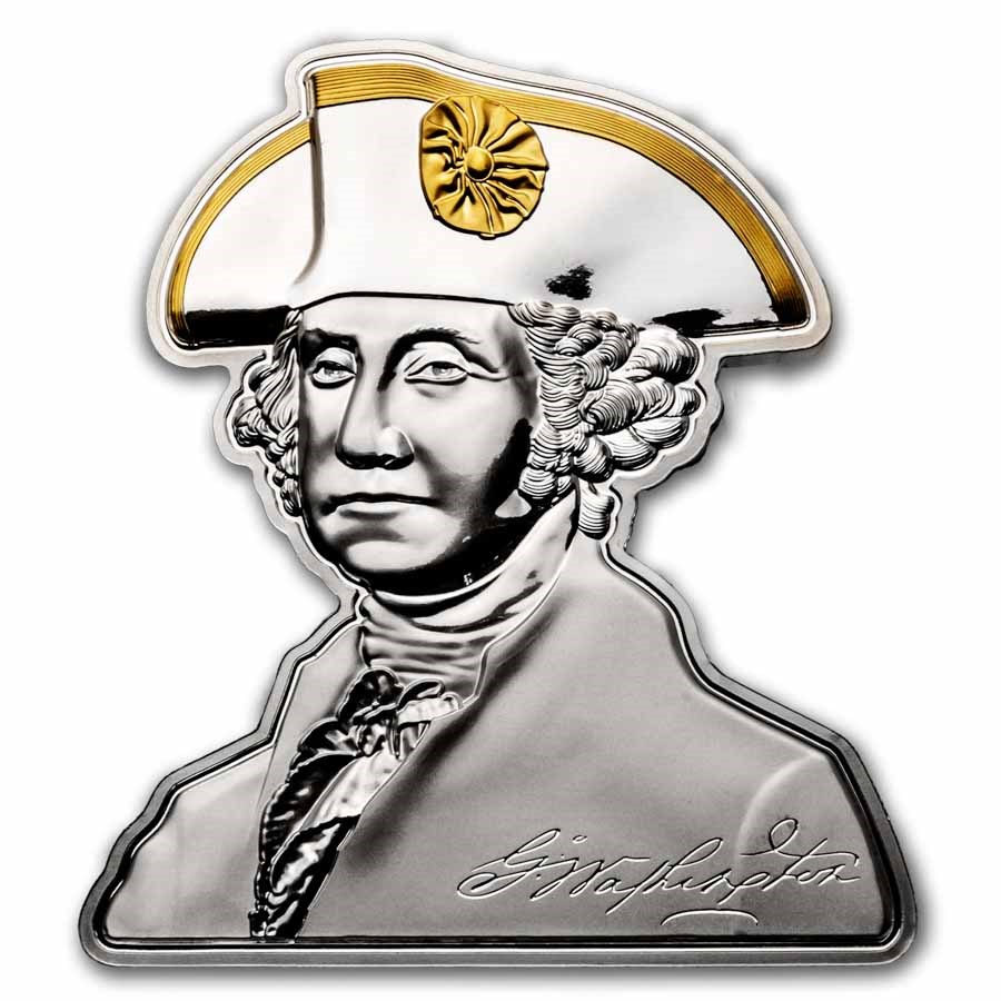 2024 Samoa 3 oz Silver 225 Years George Washington Shape Coin