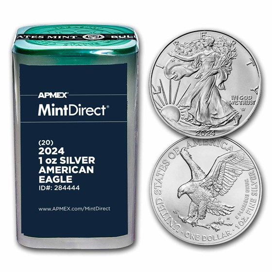 2024 Silver Eagles (20-Coin MD® Tube) - Bullion Club Offer 2024 Silver Eagles (20-Coin MD® Tube) - Bullion Club Offer