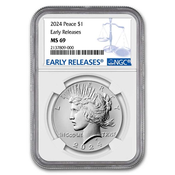 2024 Silver Peace Dollar MS-69 NGC (Early Release) 2024 Silver Peace Dollar MS-69 NGC (Early Release)