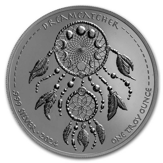 2024 Sioux Nation 1 oz Silver Dreamcatcher Black Proof 2024 Sioux Nation 1 oz Silver Dreamcatcher Black Proof