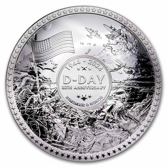 2024 Solomon Island 50 gram Silver 80th Anniv. of D-Day 2024 Solomon Island 50 gram Silver 80th Anniv. of D-Day