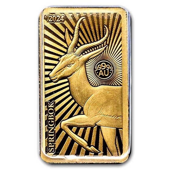 2024 Solomon Islands 1/100 oz Gold Springbok 2024 Solomon Islands 1/100 oz Gold Springbok
