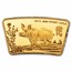 2024 Solomon Islands 1/2 Gram Gold Lunar Fan-Shaped: Pig
