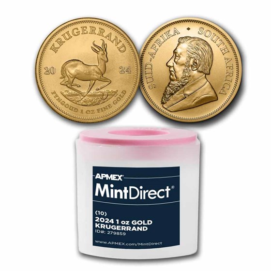 2024 South Africa 1 oz Gold Krugerrand (10-Coin MintDirect® Tube) 2024 South Africa 1 oz Gold Krugerrand (10-Coin MintDirect® Tube)