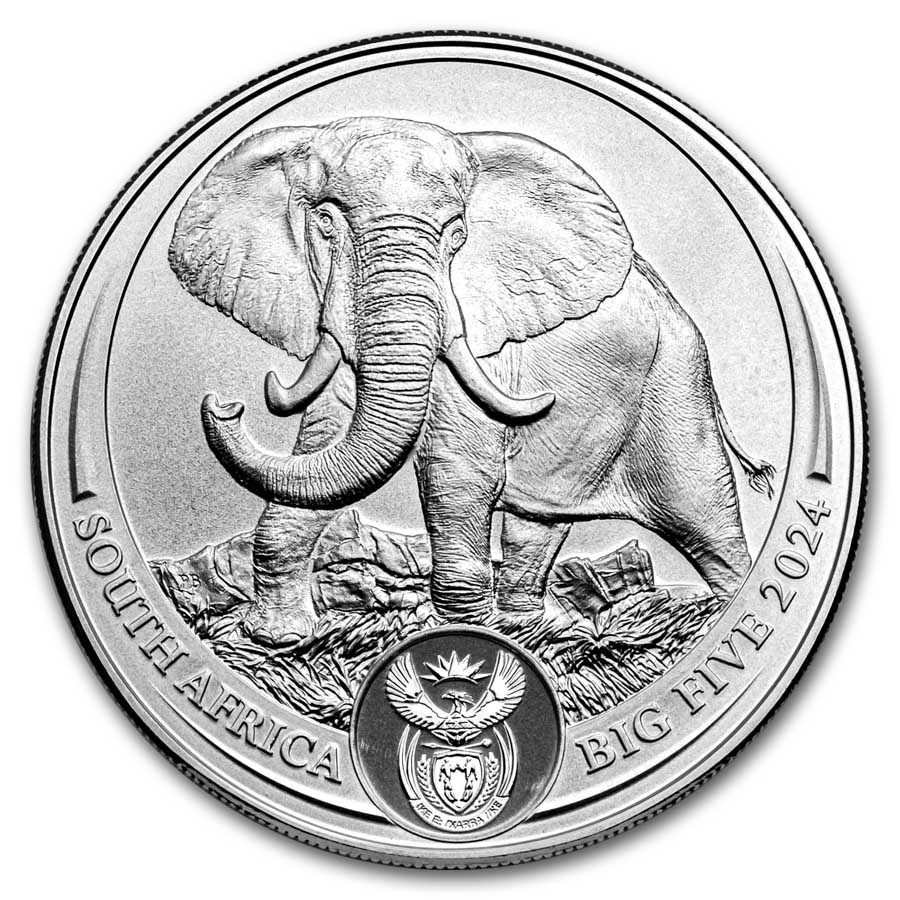 2024 South Africa 1 oz Silver Big Five Elephant BU