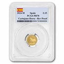 2024 Spain 1/10 oz Gold Rev Proof Stallion Doubloon PR-70 PCGS