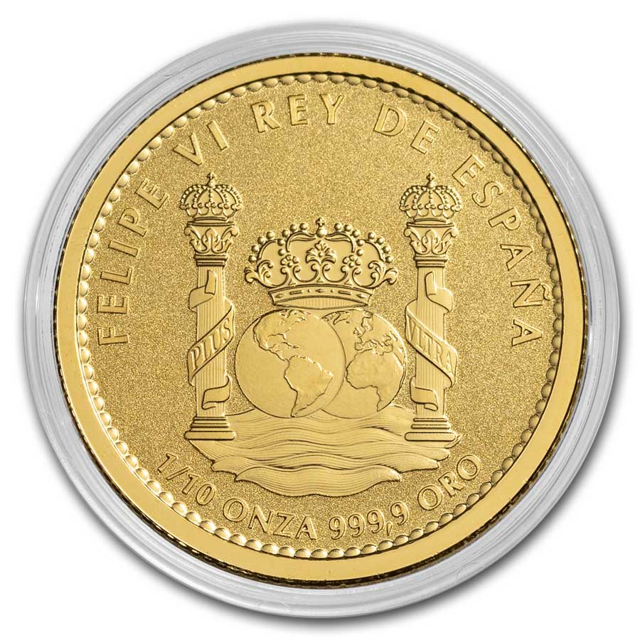 Buy 2024 Spain 1/10 oz Gold Doubloon Reverse Proof | APMEX