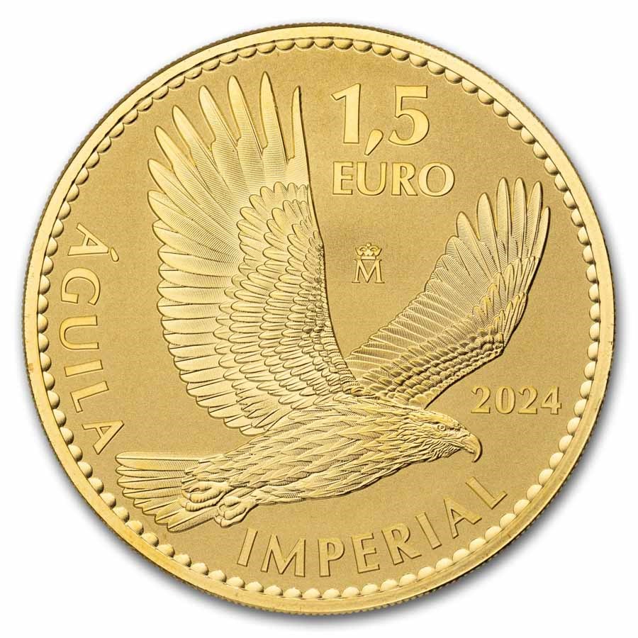 2024 Spain 1 oz Gold Reverse Proof Eagle Doubloon (No COA)