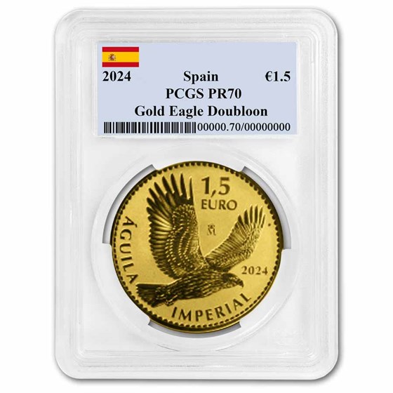 2024 Spain 1 oz Gold Reverse Proof Eagle Doubloon PR-70 PCGS