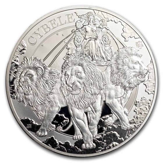 2024 St. Helena 5 oz Silver Goddesses: Cybele and the Lions Proof 2024 St. Helena 5 oz Silver Goddesses: Cybele and the Lions Proof