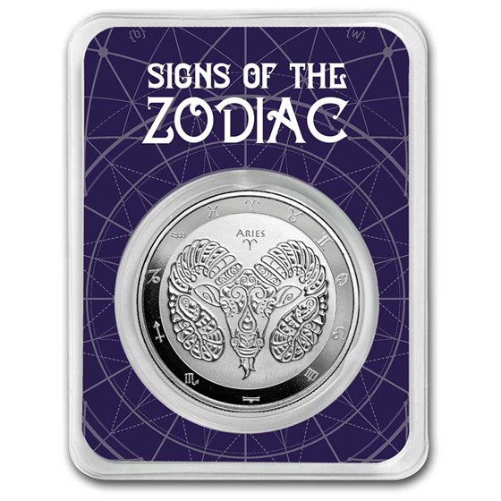2024 Tokelau 1 oz Silver $5 Zodiac Series: Aries BU (TEP) 2024 Tokelau 1 oz Silver $5 Zodiac Series: Aries BU (TEP)
