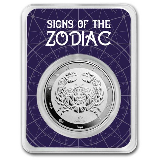 2024 Tokelau 1 oz Silver $5 Zodiac Series: Cancer BU (TEP) 2024 Tokelau 1 oz Silver $5 Zodiac Series: Cancer BU (TEP)