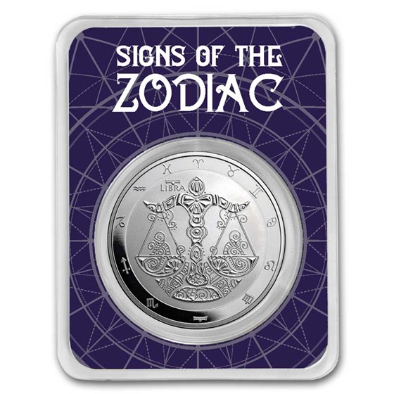 2024 Tokelau 1 oz Silver $5 Zodiac Series: Libra BU (TEP) 2024 Tokelau 1 oz Silver $5 Zodiac Series: Libra BU (TEP)