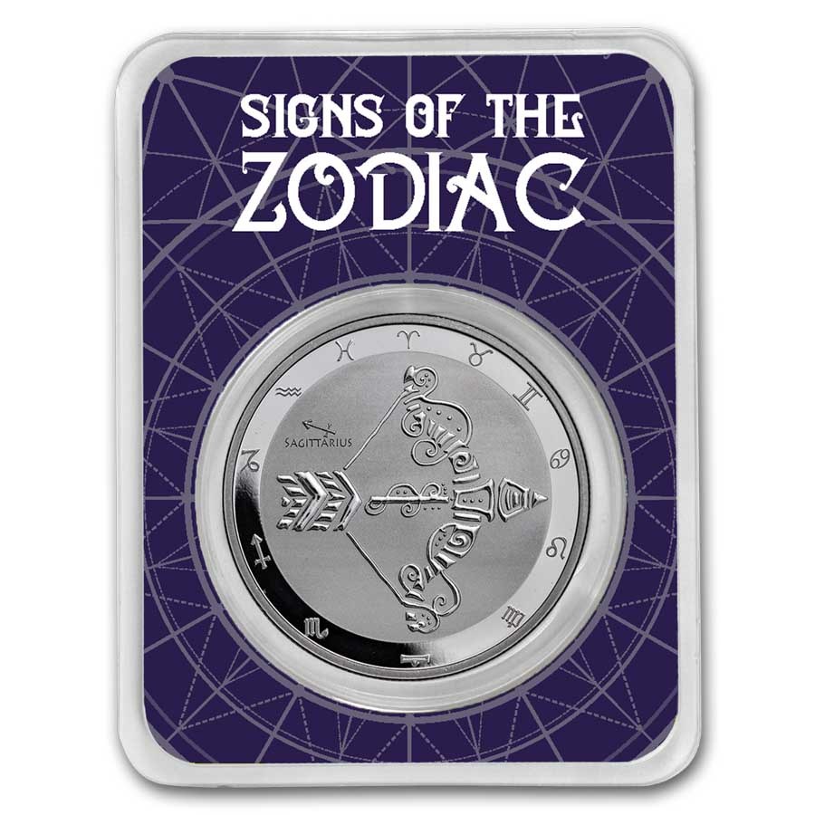 2024 Tokelau 1 oz Silver $5 Zodiac Series: Sagittarius BU (TEP)