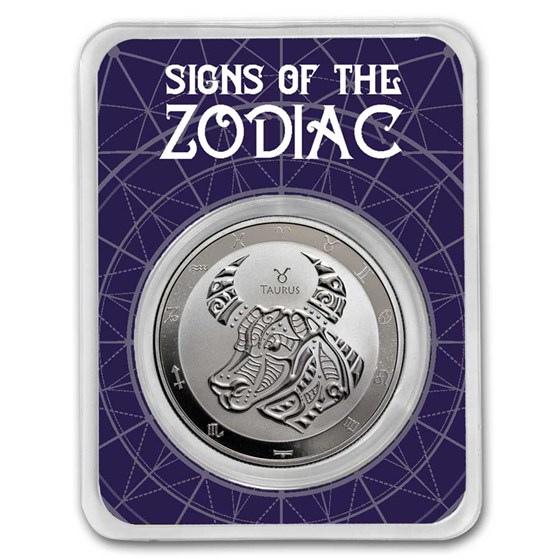 2024 Tokelau 1 oz Silver $5 Zodiac Series: Taurus BU (TEP) 2024 Tokelau 1 oz Silver $5 Zodiac Series: Taurus BU (TEP)