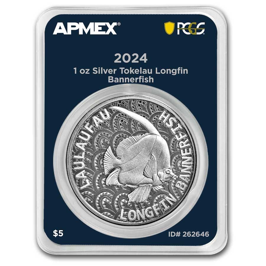 2024 Tokelau 1 oz Silver Longfin Bannerfish MD® Premier + PCGS FS