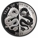 2024 Tokelau 1 oz Silver Proof Year of the Dragon Mirror Dragon
