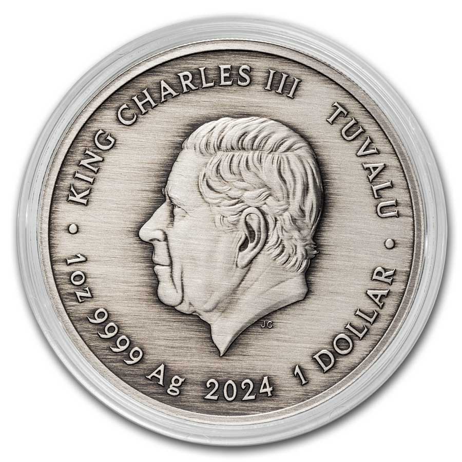 Buy 2024 1 oz Silver Black Flag Antiq Kingston MS-70 | APMEX