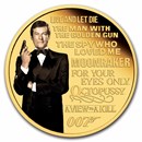 2024 TUV 4 oz Silver Roger Moore 7-Coin Colorized & Gilded Set