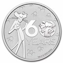 2024 Tuvalu 1 oz Silver Pink Panther 60th Anniversary $1 Coin BU