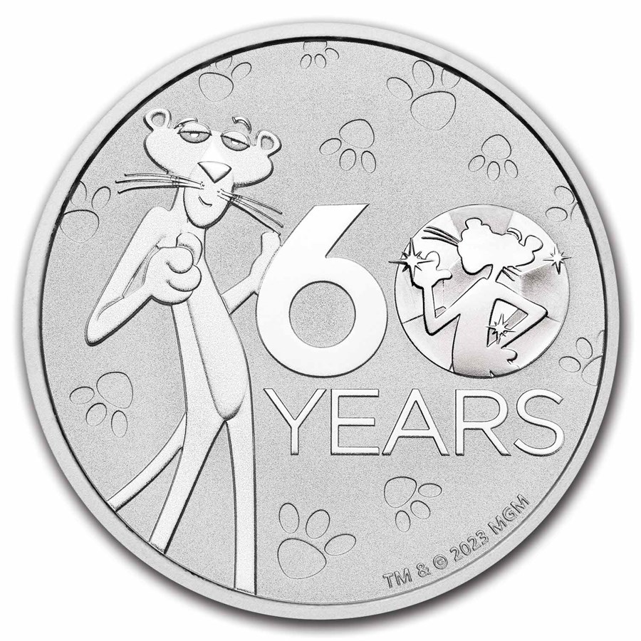 2024 Tuvalu 1 oz Silver Pink Panther 60th Anniversary $1 Coin BU 2024 Tuvalu 1 oz Silver Pink Panther 60th Anniversary $1 Coin BU