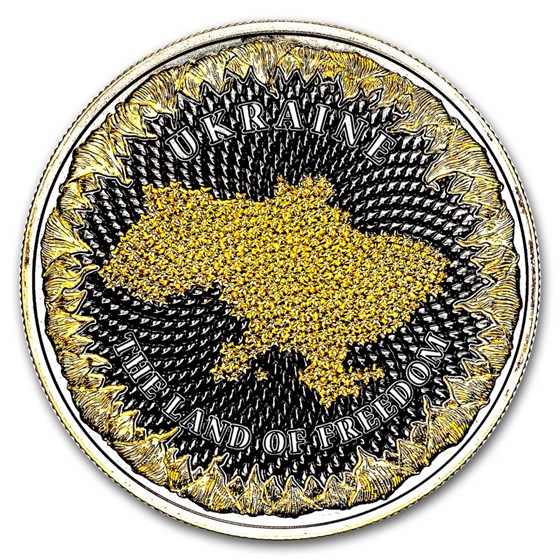 2024 Ukraine The Land of Freedom United Crypto States 1 oz Silver 2024 Ukraine The Land of Freedom United Crypto States 1 oz Silver