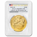 2024 US Mint 1 oz Gold Liberty & Britannia PR-69 PCGS (FDI)