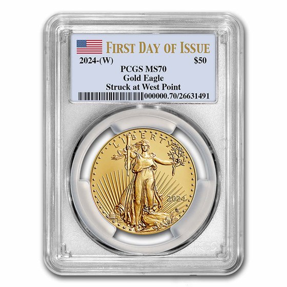2024-(W) 1 oz American Gold Eagle MS-70 PCGS (First Day of Issue) 2024-(W) 1 oz American Gold Eagle MS-70 PCGS (First Day of Issue)