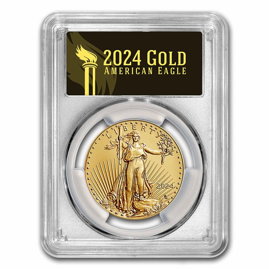 2024-(W) 1 oz American Gold Eagle MS-70 PCGS (FS, Black Label)