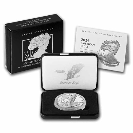Buy 2024 W 1 oz Proof Silver Eagle Box & COA | APMEX