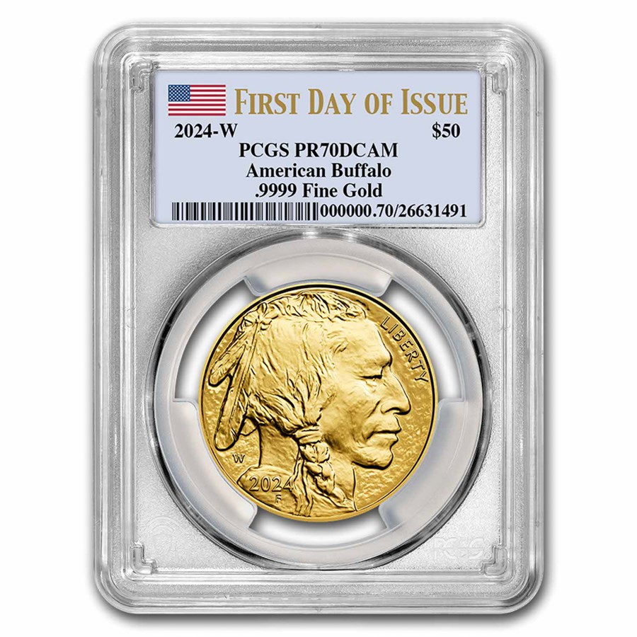 2024-W 1 oz Proof Gold Buffalo PR-70 PCGS (First Day of Issue)