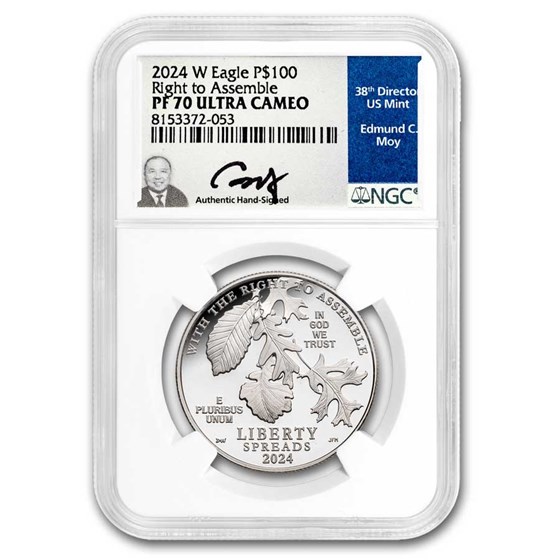 2024-W 1 oz Proof Platinum Eagle PF-70 NGC (Moy) 2024-W 1 oz Proof Platinum Eagle PF-70 NGC (Moy)