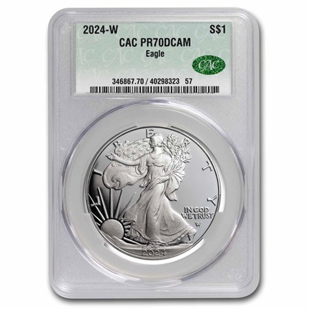 Buy 2024-W 1 oz Proof Silver Eagle PF-70 CAC | APMEX