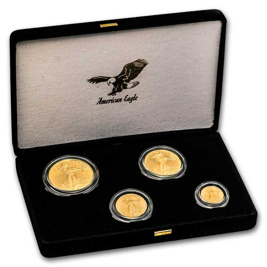 2024-W 4-Coin Proof American Gold Eagle Set (Box & COA)