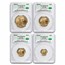 2024-W 4-Coin Proof American Gold Eagle Set PR-70 CAC (FDD)