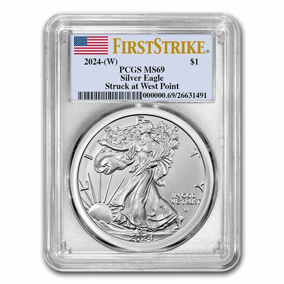 2024-(W) American Silver Eagle MS-69 PCGS (FirstStrike®) 2024-(W) American Silver Eagle MS-69 PCGS (FirstStrike®)