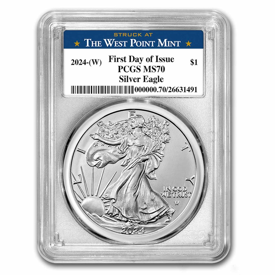 2024-(W) American Silver Eagle MS-70 PCGS (FDI, West Point Label)