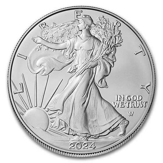 2024-W Burnished American Silver Eagle (w/Box & COA) 2024-W Burnished American Silver Eagle (w/Box & COA)