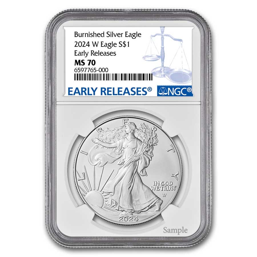 2024W Burnished Silver Eagle MS70 NGC (Early Releases)