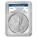 2024-W Burnished Silver Eagle SP-70 PCGS (FDI, West Point Label)