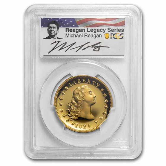 2024-W High Relief Flowing Hair Gold Coin PR-70 PCGS (FDI,Reagan) 2024-W High Relief Flowing Hair Gold Coin PR-70 PCGS (FDI,Reagan)