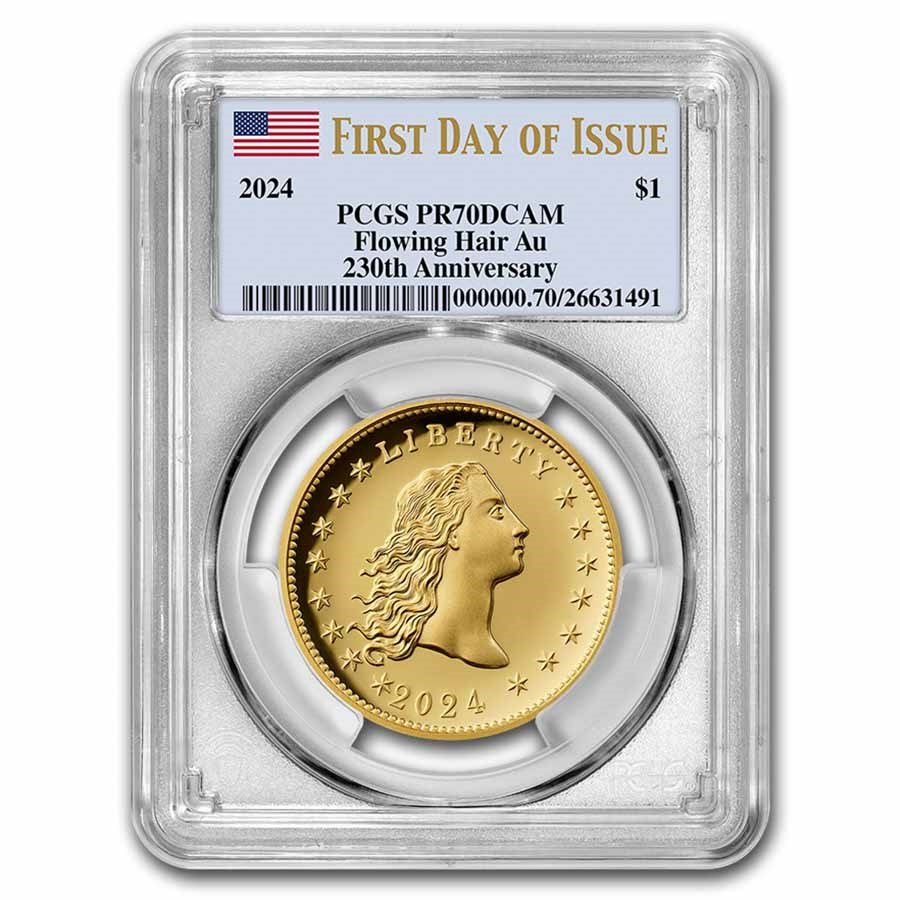 2024-W High Relief Flowing Hair Gold Coin PR-70 PCGS (FDI)